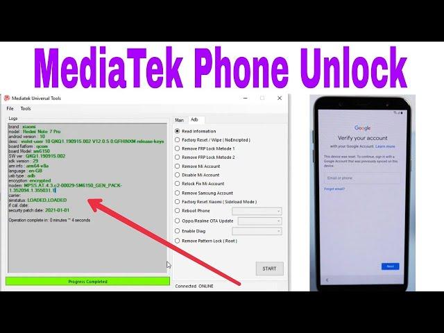 Mediatek Universal Tools - MTK Universal Tools Unlocking OPPO A1K 2