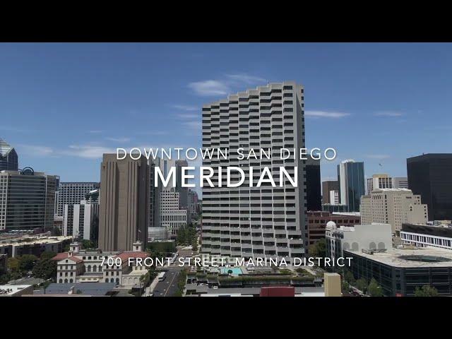 Tour Meridian luxury condo building in downtown San Diego Marina