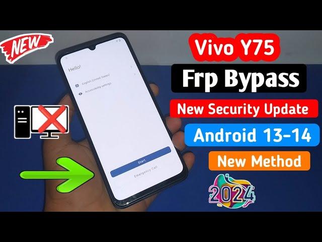 Vivo Y75 4G Google account Remove / Frp Bypass | Android 13 | Latest Security | Without Pc