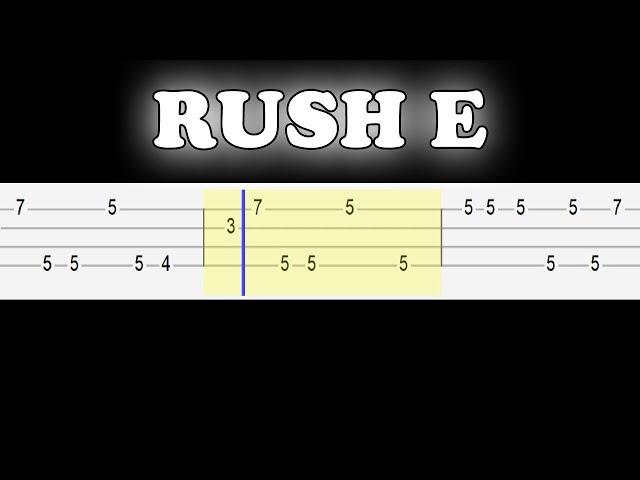 RUSH E - Sheet Music Boss (Easy Ukulele Tabs Tutorial)