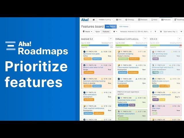 Aha! Roadmaps | Features overview