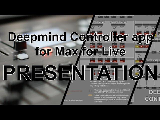 Deepmind Controller app for Max for Live - Presentation