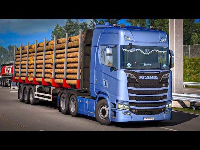 Scania V8 Open pipe Crackle Sound for ETS2 1.38