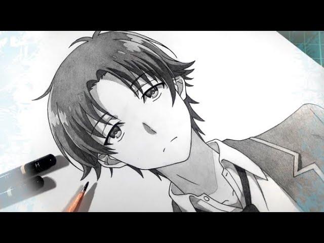 How to draw Kiyotaka Ayanokoji | Classroom of the Elite | Step by step Tutorial