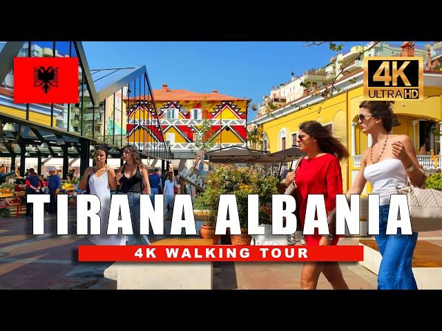 4K Tirana, Albania Walking Tour  Summer Walkthrough Central Tirana - 4K HDR 60fps