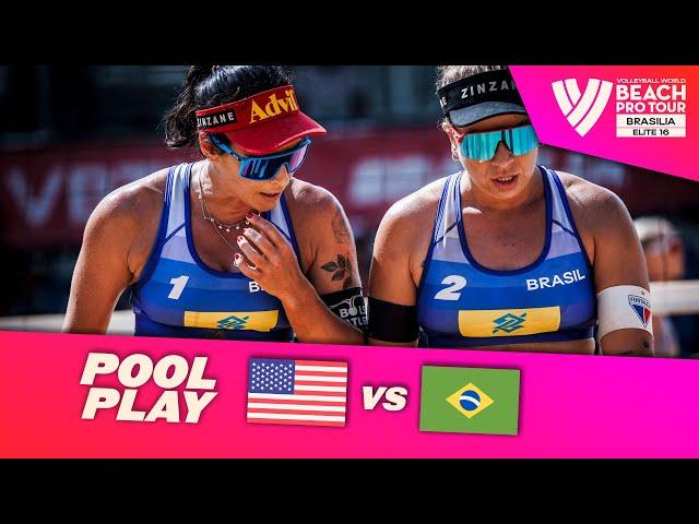 Hughes/Cheng vs. Agatha/Rebecca - Pool Play Highlights | Brasilia 2024 #BeachProTour