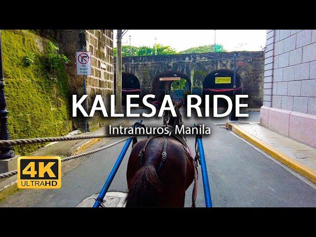 [4K] Intramuros Kalesa Ride 2024 | Arzobispo Street - Manila Cathedral | Island Times