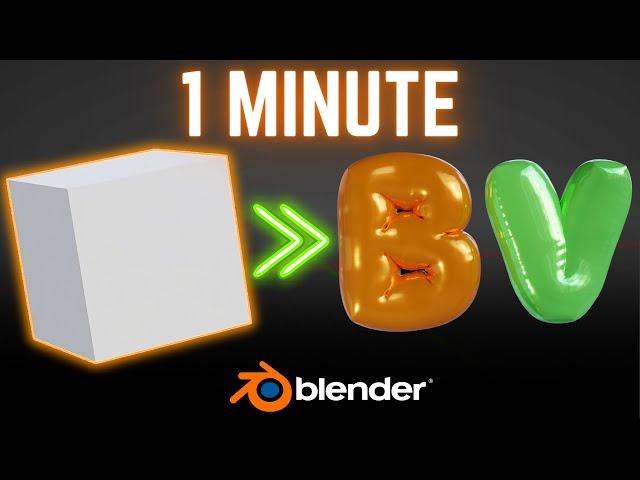 Create Inflated Text in Blender in 1 Minute!