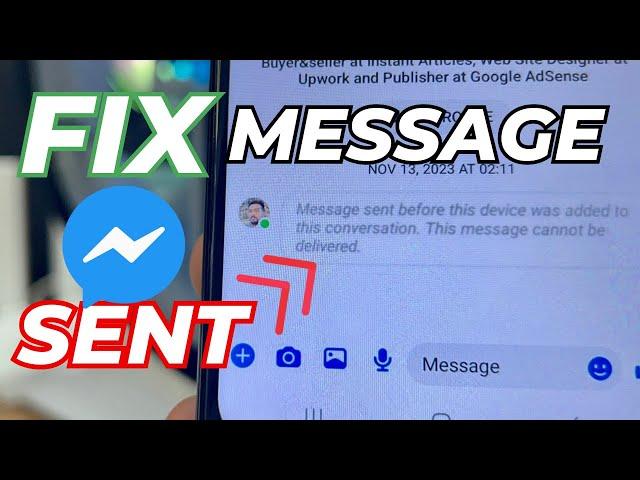 Fix Message Sent Before This Device Was Added to This Conversation (Messenger)