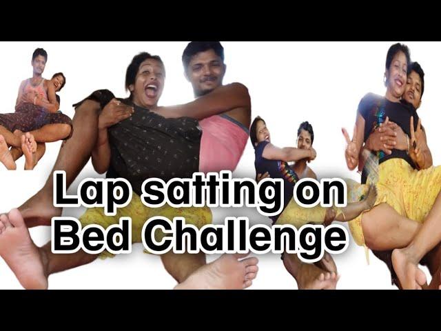 Lap sitting challenge on bed // Funny video // Husband V's wife