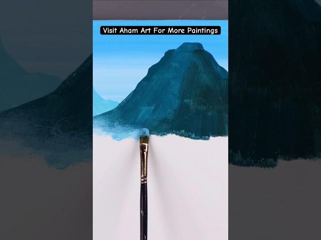 Mountain River Landscape Painting | #acrylicpainting #landscapepainting #painting #easypainting