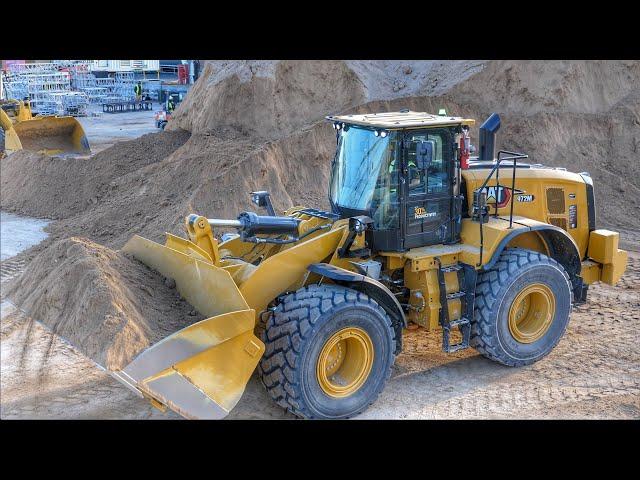 Cat 972M Wheel Loader Loading Trucks