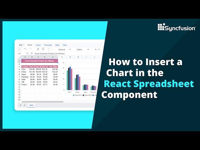 How to Insert a Chart in the React Spreadsheet Component