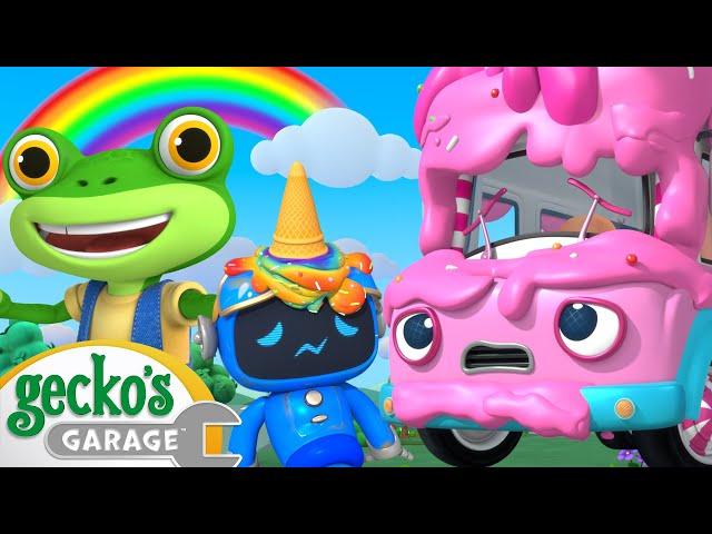 Ice Cream Meltdown! | Gecko's Garage | Trucks For Children | Cartoons For Kids