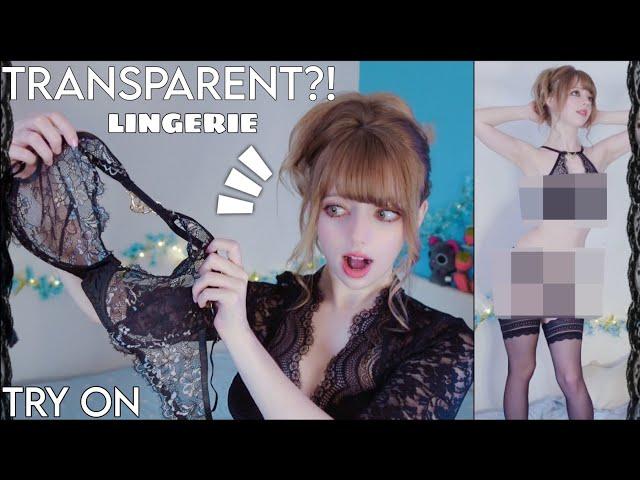 TRANSPARENT LINGERIE * BLACK LACE *  Try On Haul 