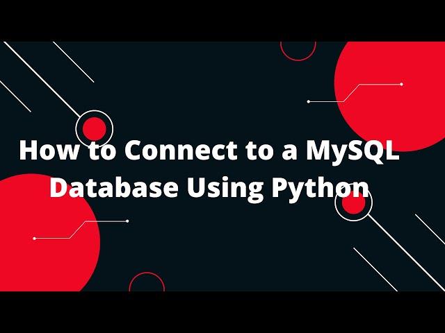 Python for Beginners #13: How to Connect to a MySQL Database Using Python! ️