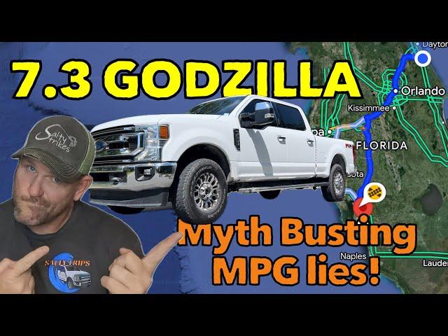 7.3 Godzilla Towing over 200 miles, Myth Busting MPG Lies! Super Duty F250