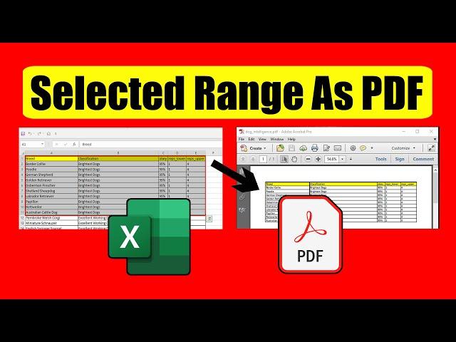 How to Save Selected Range As PDF From Excel