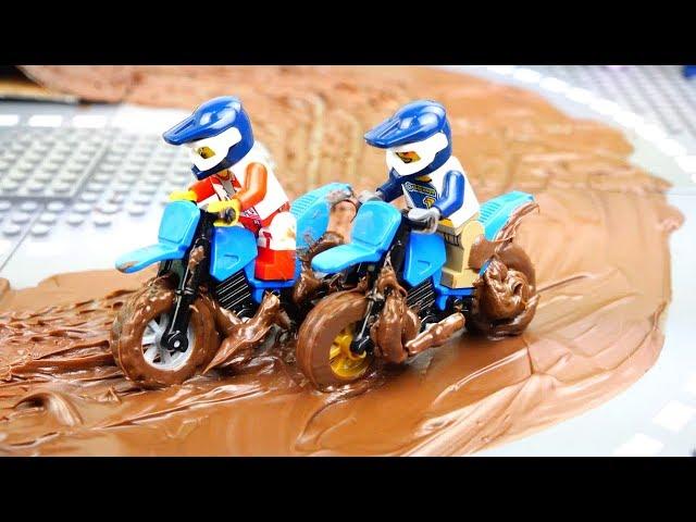 Toy motorcycle race and Toy Dirt Bike Wash