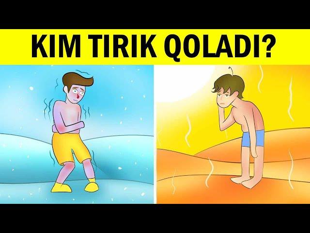 Tirik qolish uchun Qay birini tanlaysiz? Video test!