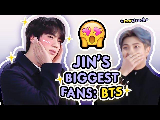 bts being jin's biggest fanboys