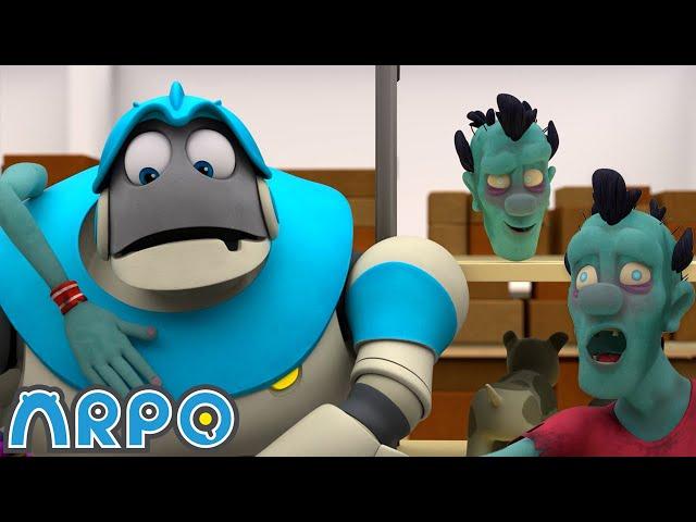 Escape from the zombies in the supermarket!! | Baby Daniel and ARPO The Robot | Funny Cartoons