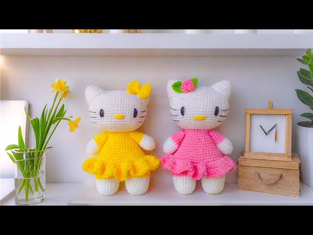 Hello Kitty amigurumi  |  Art by Tha | ( English pattern in video description)