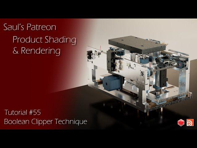 Patreon Tutorial Preview #55 - Redshift Procedural Shading and Boolean Clipper Technique