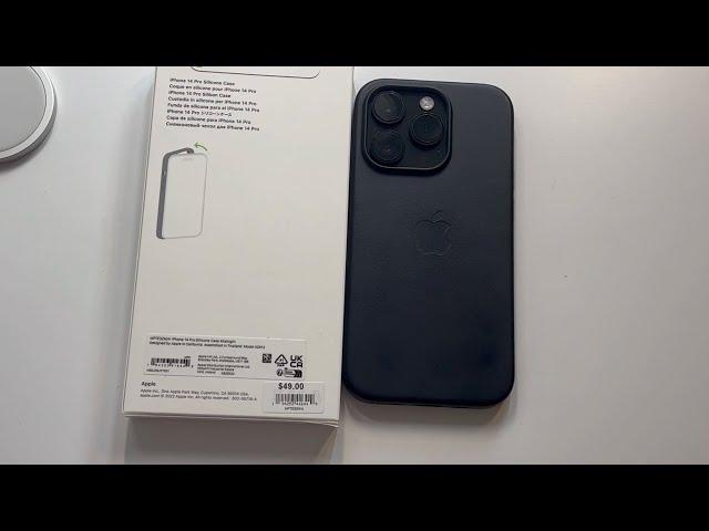 Official Apple iPhone 14 Pro Silicone Case with MagSafe - Midnight Unboxing and Review