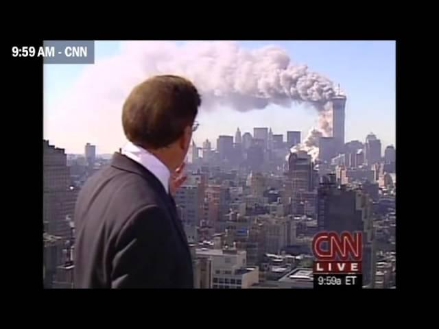 September 11, 2001. Live TV Coverage Montage