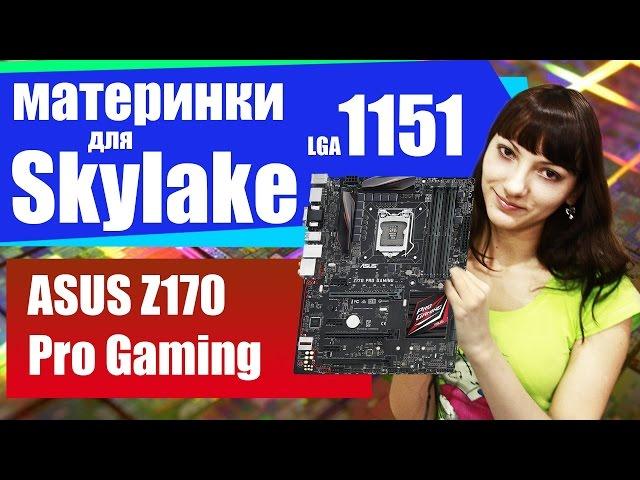 Серия 1151 - ASUS Z170 Pro Gaming (Z170)