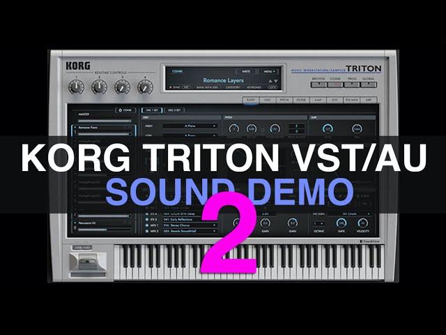 Korg Triton VST Plugin Sounds Demo Part Two - No Commentary - Korg Collection Music Software