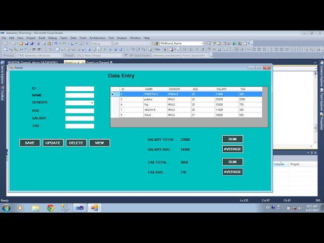 C# Code For Sum and Average Datagridview Column in .NET