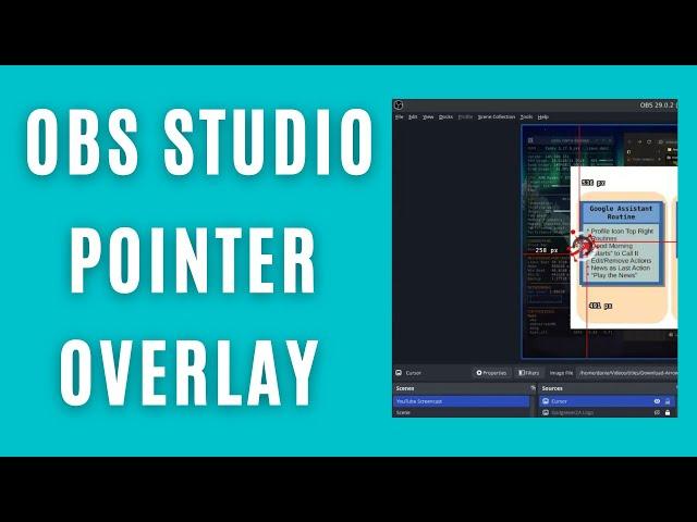 OBS Studio Movable Pointer Overlay For Superimposed Images Or Videos