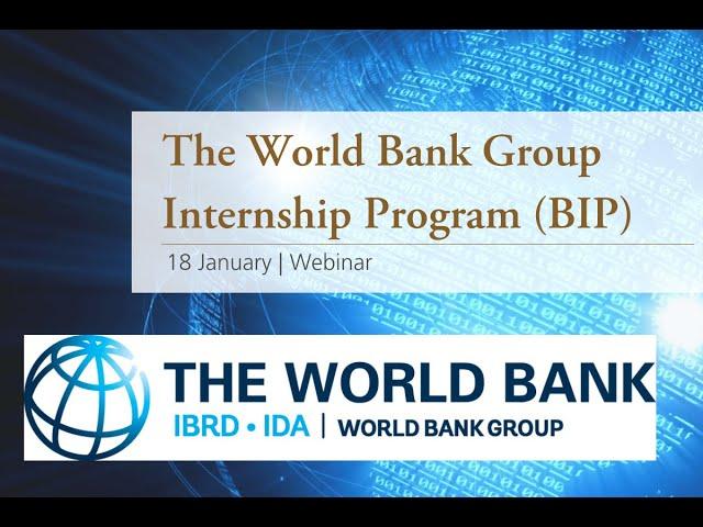 Webinar about the World Bank Internship Program (BIP)