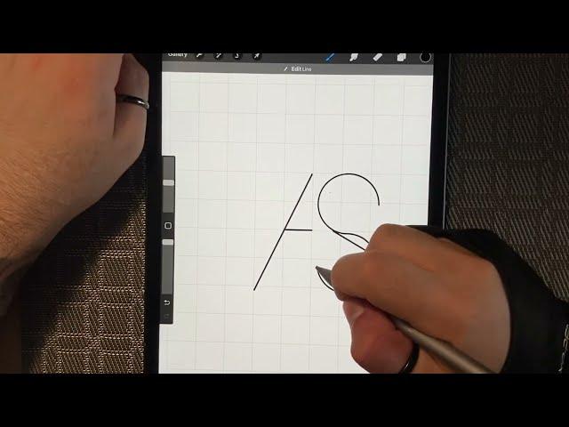 Alexis - Name monogram design | Procreate