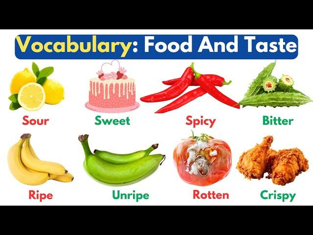 English Vocabulary: Describing Food And Taste in English | Adjectives