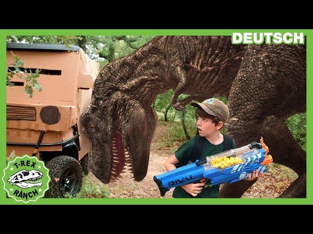 Dinosaurier-Herausforderung und Flucht mit dem Dinonator! | T-Rex Ranch - Dinosaurier für Kinder