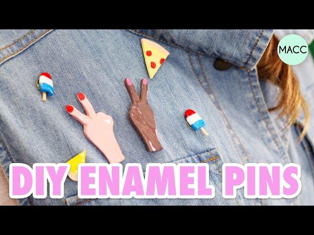 DIY "Enamel" Pins // Peace, Pizza, & Popsicle Jewelry