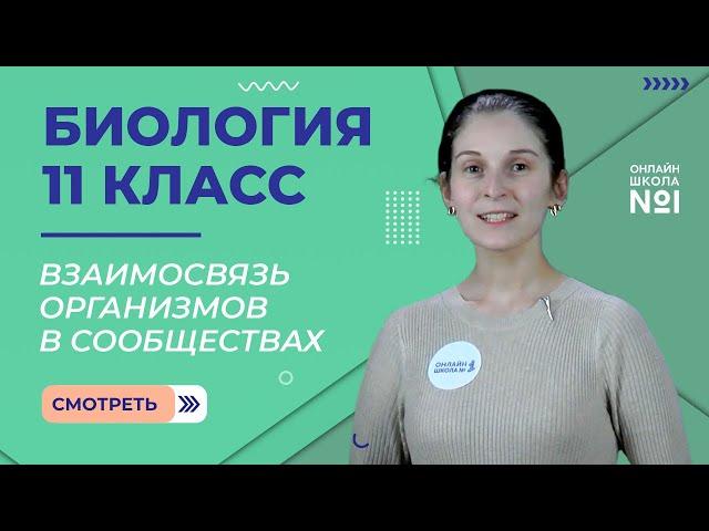 Взаимосвязь организмов в сообществах. Видеоурок 23. Биология 11 класс