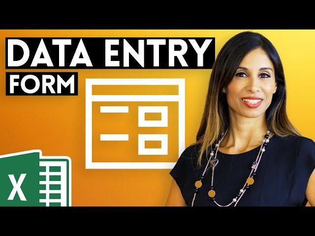 SUPER EASY Excel Data Entry Form (NO VBA)