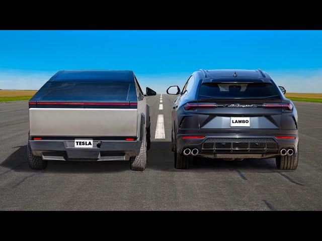 Tesla Cybertruck против Lamborghini Urus: ГОНКА