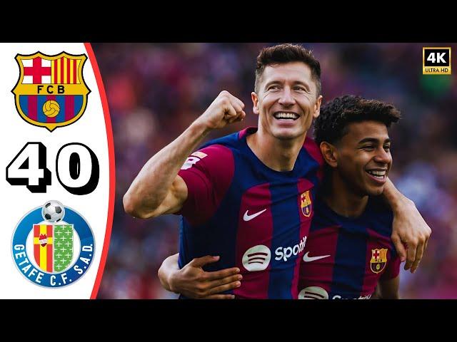 Barcelona vs Getafe 4-0 - All goals and highlights - 2024