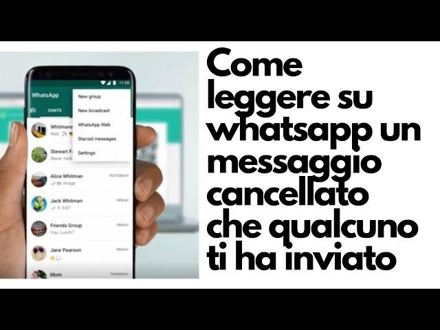 Come Vedere su WhatsApp I Messaggi Cancellati dal Mittente Tramite Impostazioni telefono