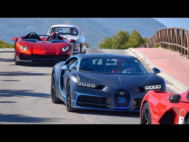 Supercars in Marbella July 2022 (Aventador J, Stirling Moss, Huayra BC, Chiron 110, V12 Speedster