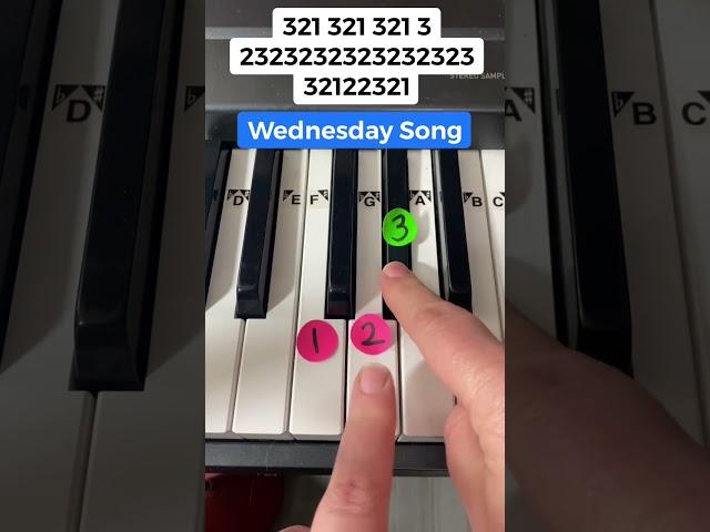 Wednesday Song Piano Tutorial  #shorts