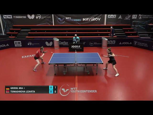 Mia Griesel (GER) vs Lizaveta Tsimashkova (BLR) | U17 Grp | 2021 WTT Youth Contender Havirov