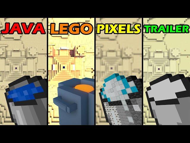 minecraft java vs lego vs pixels vs trailer - compilation