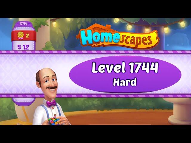 Homescapes Level 1744 Hard | No Boosters | Playrix