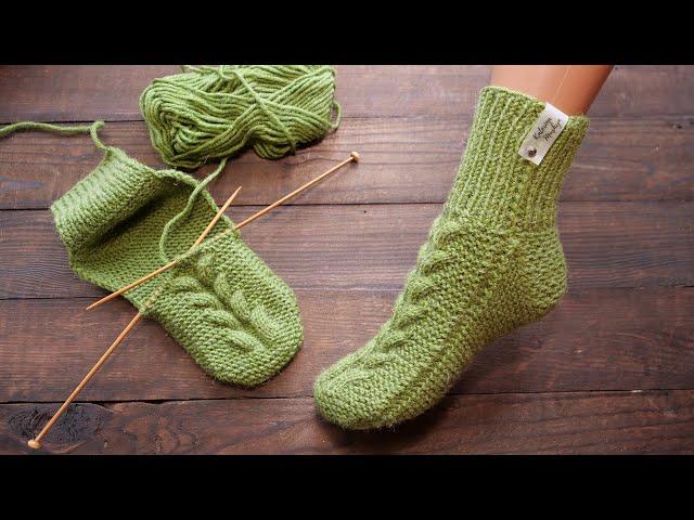  Seamless Knitted Socks - Triangle Heel / knitting subtitles